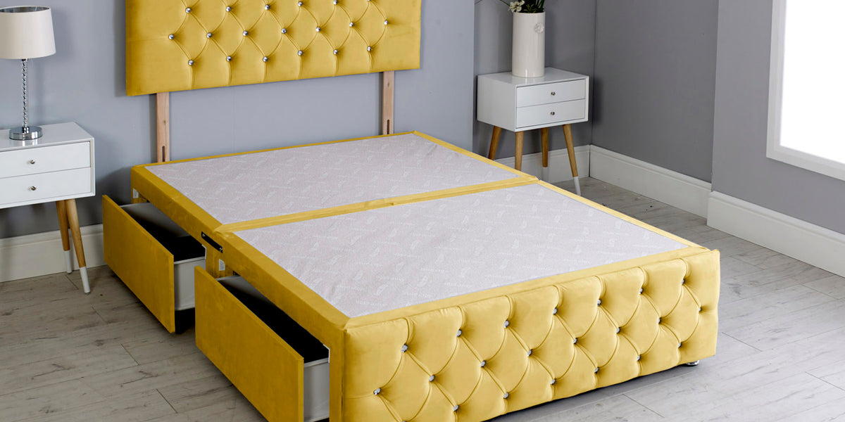 Milly Chesterfield Divan Bed Base With Headboard And Footboard — Beds