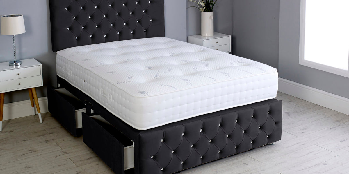 Milly Chesterfield Divan Bed Set With Footboard And Pocket Memory