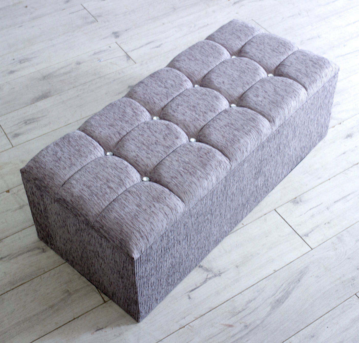 Cubed Gas Lift Ottoman Blanket Storage Box