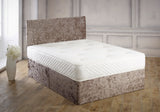 Plain Cassie Divan Bed Set With Memory Sprung Mattress And Headboard