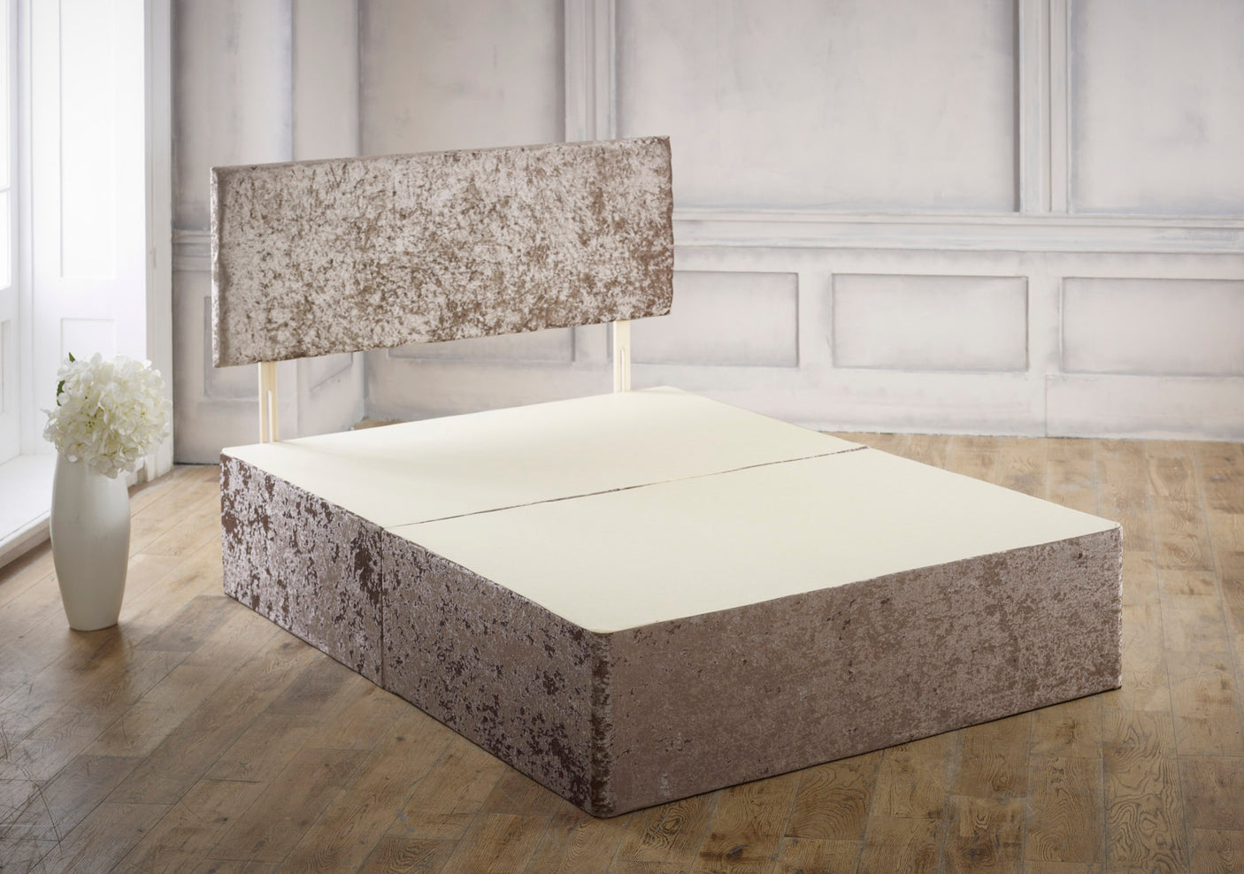 Divan Bed Base With Plain Headboard