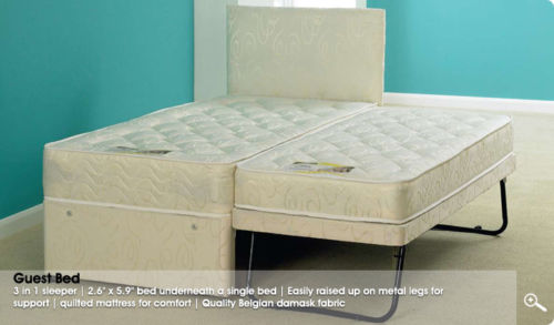 Gatsby Trundle Guest Bed With Memory Sprung Mattress And Headboard
