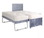 Silver-Crushed-Velvet-Guest-Bed-Trundle-Bed-2in1-Sleeper-Spare-Room-Bed-Set-Chenille-Divan-Memory-Mattress